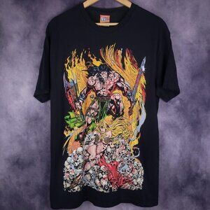 Conan the Barbarian Weapon Prime comic pop art fantasy warrior babe shirt
